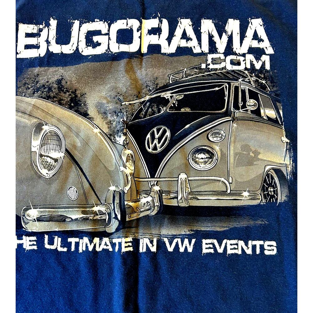 Vintage 90s Volkswagen Beetle Bug Vs Bus T Shirt Size 3XL Graphic Tee Retro 00s